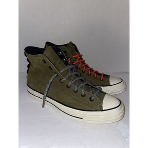 Converse Chuck 70 Hi Nubuck Leather Surplus Olive Mens 10 Women's 12